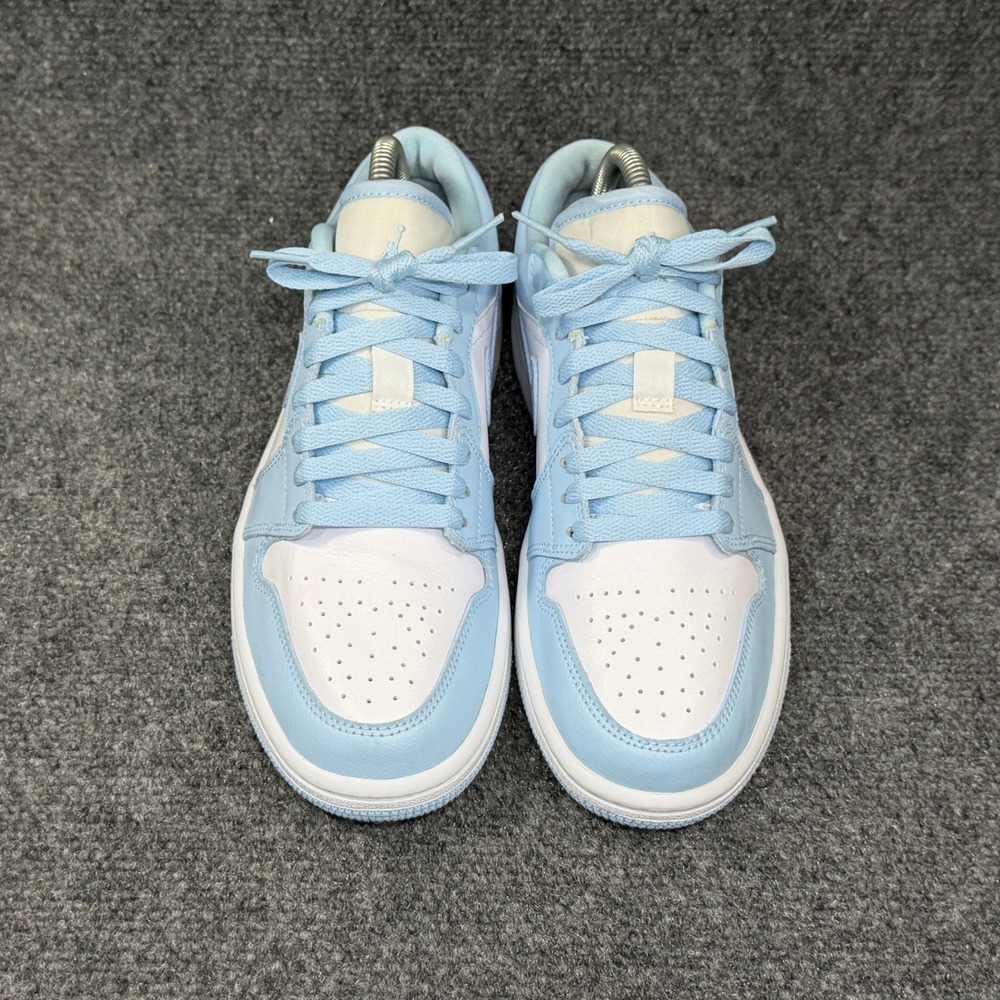 Jordan 1 Low Shoes Women's 8 White Ice Blue Retro Athletic Basketball Sneakers - Picture 3 of 11